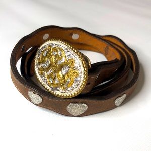 3D Leather Cowgirl Belt with Crumrine Buckle